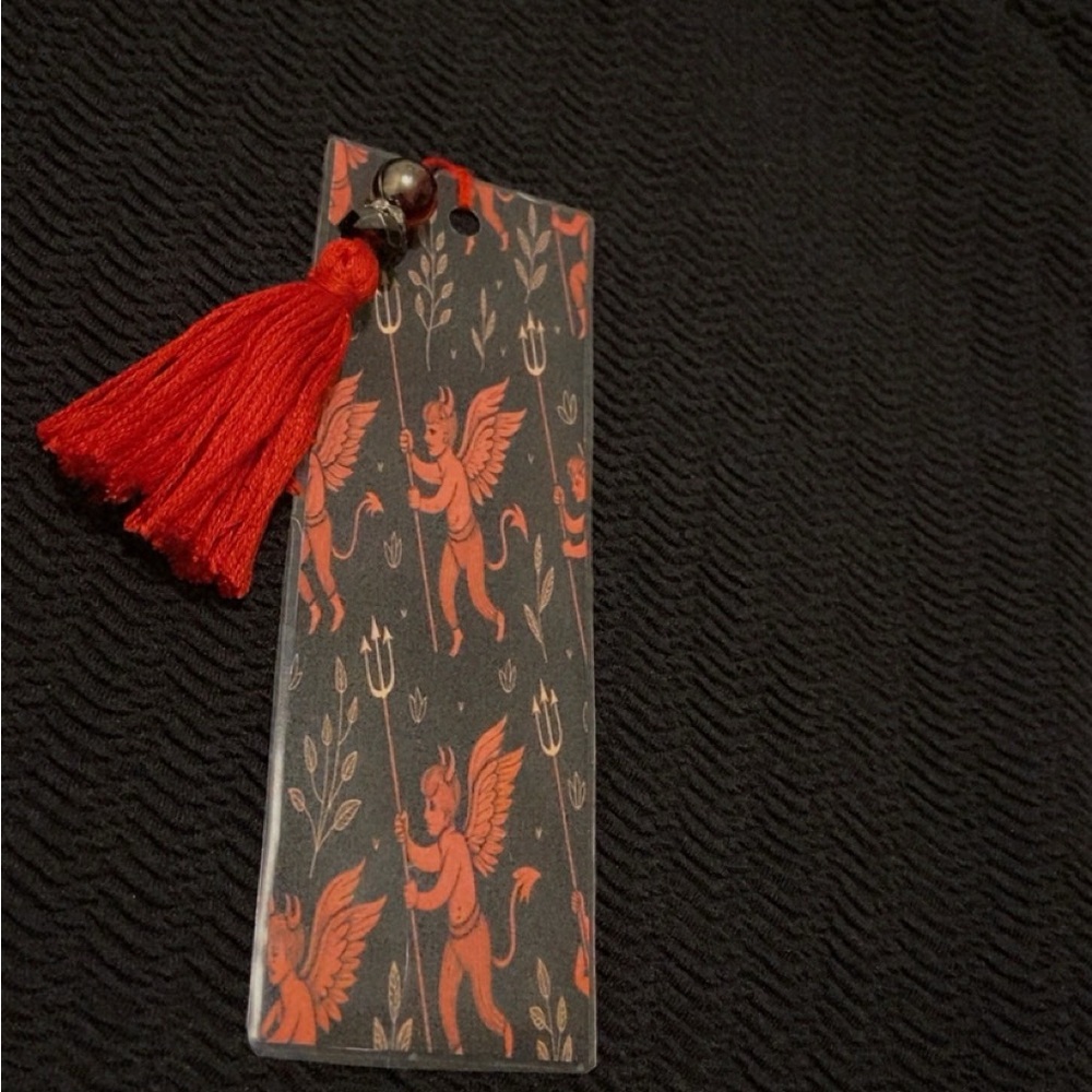 Red Tassel Devil Bookmark